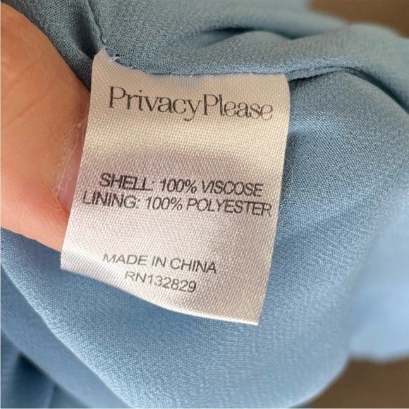 PRIVACY PLEASE Acme Blue Wrap Maxi Dress size S - Picture 9 of 11